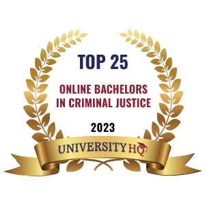 Best Online Bachelors Criminal Justice Program Badge
