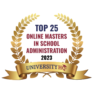 Best Online Masters School Administration Program Badge
